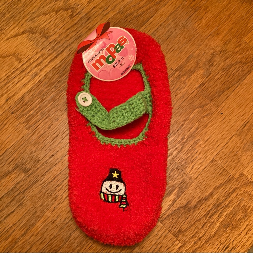 NWT Mopas Knit Fashion Socks Red Green Size 9-11